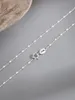 2023 Ny Sterling Silver -kedja S925 Silverhalsband Kort block Splice Temperament Versatile Simple Design Jewelry