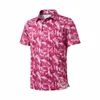폴로스 남자 남자 패션 패션 인쇄 폴로 여름 짧은 소매 야외 골프 셔츠 경주 최고 퍼포먼스 캐주얼 퀵 드라이 티셔츠 230814