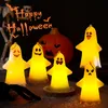 Altre forniture per feste di eventi Halloween Ghost Face Led Lamp Luminosa portachiavi Luminio Proppi di decorazione della luce calda per bambini Regali di amici 230814 230814