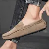 Klänningskor mocka män casual mode manlig lat andas komfort slipon herrar kör lyxmärke loafers moccasins 230814