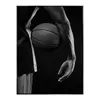 Canvas Painting Basketball Player Sneakers Black and White Posters Wall Art Photos Pictures Living Room Sports Boys Bedroom Decor No Frame Wo6