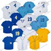 Maglie da baseball vintage 4 Paul Molitor 19 Robin Yount Maglia da uomo bianca gialla vuota