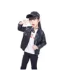 Jackets Girls Boys Black Jackets Kids Baby Leather Jacket Spring Herfst Top Coole jas Kinderkleding Overjassen 3-14T R230812