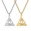 Colliers pendants Triangle Triangle Hollow Devil's Eye Collier Fashion Mend's Mend Innelesd Steel Bijoux Hip Hop Punk Accessoires