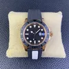 Herrklassisk klocka Automatisk mekanisk vattentät gummiband Montre de Luxe Wristwatch 40mm