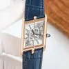 Tank herenhorloge skeleton horloges designer nmhe hoge kwaliteit mechanisch automatisch uurwerk uhr montre carter prx luxe met doos reloj hombre