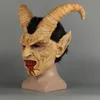 Party Masks Scary Mask Demon Devil Lucifer Horn Latex Masker Halloween Movie Cosplay Decoration Festival Party Supply Rekvisita Vuxna HORRIBLE 230812