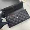 Top Designer Caviar Long Wallet Leather Leather Clutch Man رجلًا حقيقيًا لبطاقة بطاقة الائتمان الخاصة بالجلد.