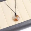 Anhänger Halsketten 1pc Naturstein rund Amethyst Tiger Eye Charming Frauen Männer Halskettenschmuckzubehör täglich Geschenke