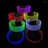 Decorazione per feste da 10 pc a LED magnetico TPU stampabile incisione incisa Bracciale luminosa barra da disco di musica da discoteca