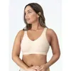 Bras Women Daily Comfort Wireless Shaper sujetador sexy decoración de seda brillante lencería