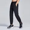 LU Men Jogger Long Pants Sport Yoga Outfit Gym Pockets Sweatpants Jogging Pants Mens Casual Elastic Waist Fitness LL whit logo