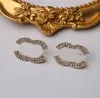 Wholesale 19 Styles Luxury Women Girl 18K Gold Plated Silver Ear Stud Brand Designer Letter Earrings Crystal Pearl Earring Wedding Fashion Jewelry Accessories