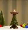 Ljusstakar julgran ljusstake rack hållare antik retro stick tillbehör hem dekoration pografi prop