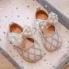 Sneakers Girls Party Shoes Dance Bling Wedding Pearl Mary Jane Square Toe Leather Performance shoes 47R 230814