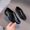 Sneakers Oxford School Shoes Kids Patent Leather Girls Boys Toddler Children Fashion Dress Platform Party Flats Spring Autumn 230814