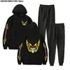 Tracksuits voor heren Fashion National Run Russia Angel Hoodie Suit Tweed Piece Set Motorcycle Casual pullover Hip Hop Pants Men/Vrouwenkleding