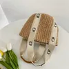 Mode Beach Bag Holzstreifen Designer Handtaschen Abnehmbares Lederband Solid Color Borse Pflanze Weave Travel Trendy Crossbody Strohbeutel Luxus XB015 C23