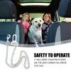 Dog Collars Belt Car Harness Pet Vehicle Chain Leash Seatbelt Seat Dogs Safety Stainless Steel Chew Tether No Double Buckle Puppy Crash