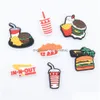 Shoe Parts Accessories Pvc Chick Fil French Fries Pizza Party Christmas Hamburger Shoes Charm Gift Childrens Clogs Decoratio Series Randomly