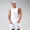 Tanques masculinos Tops de verão Cor de corrida de cor sólida branca casual solto algodão sem mangas Treathable Training Treination Sports Tshirt 230812