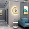 Wall Lamp Clock 2023 Light Luxury Living Room TV Background Bedside Bedroom Decorative Lights