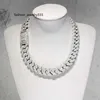 pendant necklaces Custom Buckle iced out 15mm Width 925 sterling silver Miami moissanite cuban link chain