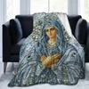 毛布のヴァージンメアリーブランケット私たちの聖母グアダルーペフランネル毛布毛布暖かいギフトお母さんのための居心地の良いファジースローソファソファベッドリビングルーム
