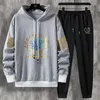 Traccetti da uomo per uomini 3d maschi per adolescenti corean High Street Teenager Casual Top Tracksuit Spring e Autunno 2023 Spet per la felpa set a due pezzi