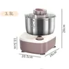 Mixer 5L 7L Electric Teigmixer Knetenmaschine Automatisches Mehl Fermentieren Edelstahl Lebensmittel