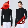 Designer nouvelle veste LL vêtements de fitness pour femmes à manches longues course yoga slim fit sport haute élastique springESSh