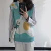 Erkek yelek çiçek erkek kazak yelek örme kazaklar yelek kolsuz örgü kadın y2k üst kawaii harajuku giyim büyük boy jumper ropa 230814