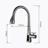 Kitchen Faucet Gun Gray Digital Display Pull-out Sink Dish Basin Mixer Tap Cold And Hot Free Rotating Multi-mode Water