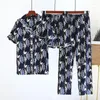 Frauen Nachtwäsche 2023 Pyjama für Frühlings- und Sommer Viskose Home Clothes Pyjama Shorts Frauen Nachtwäsche weibliche Set Frau 2 Stück