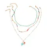 Pendant Necklaces 3x Layered Set Mixed Multi Colored Cute Multilayer For Wedding