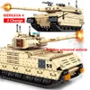 Blockerar tyska tigerbehållare Panzer US Vehicle Marder Model Building Blocks War Army Toys R230814