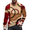 Мужские свитера Винтажные футболки с длинным рукавом 3D Printed Цвета