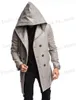 Mens Winter Wool Coat Autumn Mens Long Trench Coat Cotton Casual Woollen Men Overcoat Mens Coats and Jackets Asian S-3XL T230814