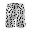 Pantalones cortos para hombres Dálmata Tablero de estampado Summer en blanco y negro Pantalones cortos Surfing cómodos troncos de baño impresos impresos