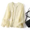 Korki damskie płaszcze chmurowe jak dotykowe tkaniny robocze przezroczyste odzież przeciwsłoneczną Summer Summer Casual Lightweight