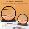 Decorative Objects Figurines Creative 3D Quicksand Art Decoration Deep Sea Sand View Hourglass Mobile Phone Painting Living Room Home Gift 230814