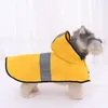 Aparel de cães Capinho de chuva Design de capuz refletido com capuz de chuva de chuva de chuva respirável Pet Rain Gear