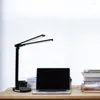 Lampade da tavolo Lampada da scrivania nera Doppia scrittura Lettura Light Touch Switch Alluminio Apparecchio Home Lantern Eye Heathly