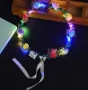 Crown LED Flower Wreath Accessories Light Up Foam Rose pannband Fest födelsedag Floral Huvudstycke för kvinnor Girls Wedding Beachzz