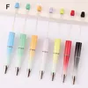 Partihandel 50st Ballpoint Pen Diy Bead Plastic Beadable School Office Writing Supplies Stationery Wedding Present