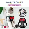 Dog Collars Harness And Leash Set Breathable Chest Strap Pet For Small Dogs Cats With Bell Puppy Vest Accessories