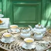 Tasses Saucers English Luxury Coffee tasse ensemble Ta Pot Pot CerramictEacup Sugar Jar Milk Afternoon Party Room El Access