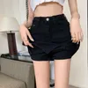 Jupes femmes mini jupe denim côté fente d'été de mode décontractée harajuku élasticité rétro haute taille sauvage y2k shorts sexy
