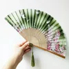 11 Kinds Wedding Folding Fan Classical Chinese Wind Hand Fan Japanese Silk Dance Cherry Fan