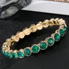 Bangle Classic Stainless Steel Magnetic Open Bracelet Fashion Crystal Inlay Zircon Turquoise Devil's Eye Stone Jewelry Gift